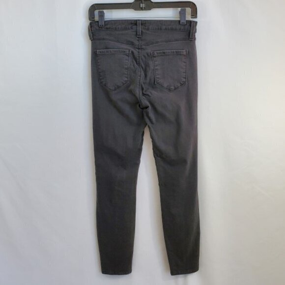 L'AGENCE Margot High-Rise Leopard-Crystal Skinny Jeans, Dark Graphite - Picture 5 of 6